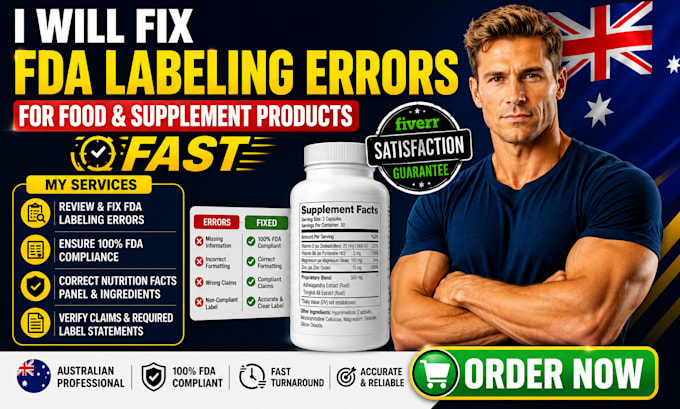 fix fda labeling errors for food and supplement products fast