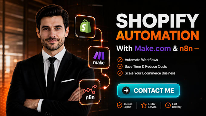 build high converting ai shopify automation workflows using n8n or make com