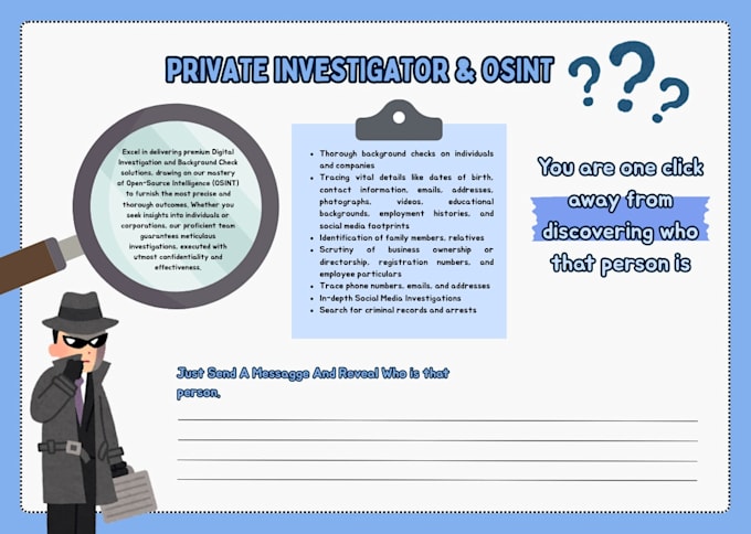 do investigation, osint, background checks