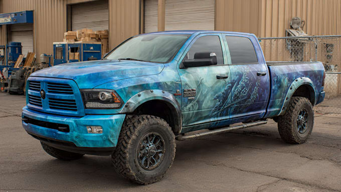 design a custom vehicle wrap, cars, pickups, trailers, etc