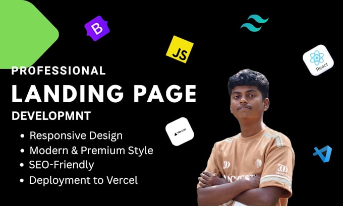 develop a responsive landing page website