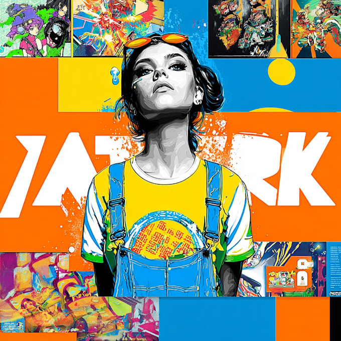 create a unique street pop art illustration