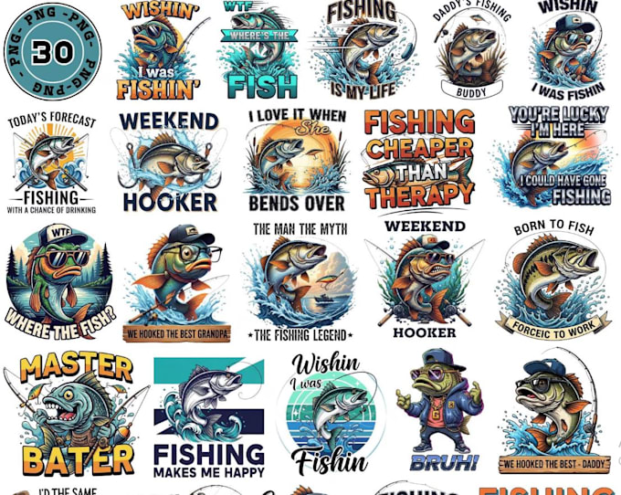 make unique funny fishing logo