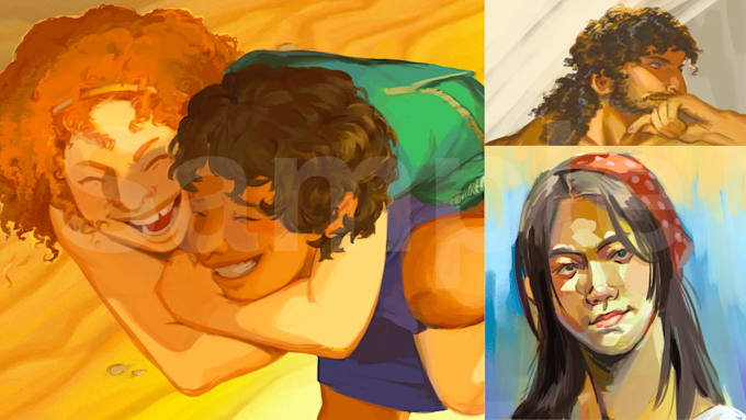 digitally paint a beautiful character and portrait