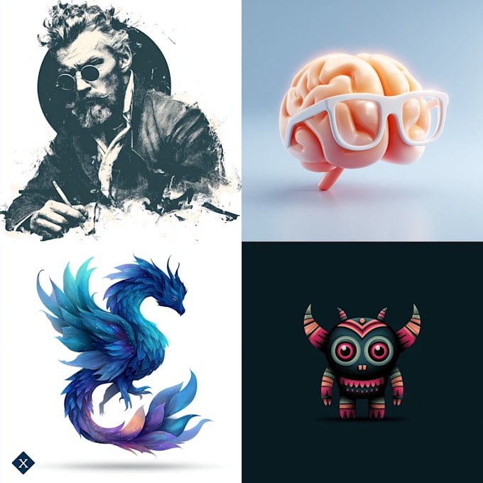 create illustrated logo or icon for you