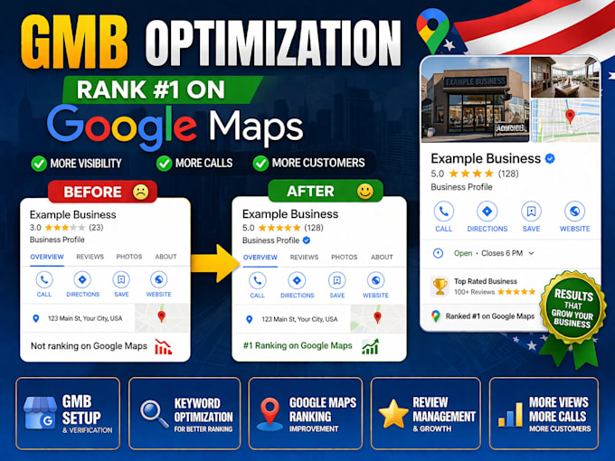 do gmb optimization for USA local SEO and maps ranking
