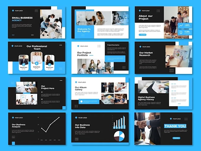 create marketing agency pitch deck, client sales  powerpoint presentation design
