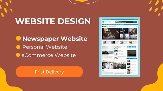 create newsportal web wordpress design ecommerce web personal site