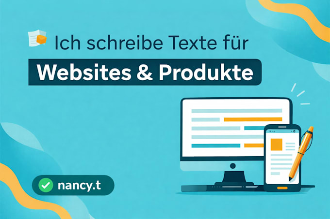 write german website and product texts