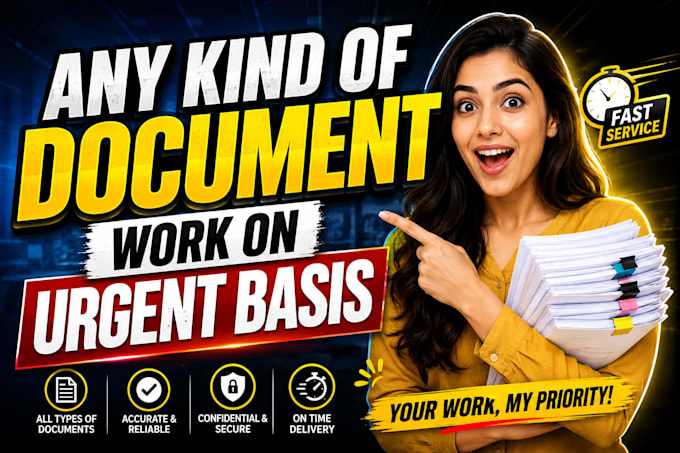 do bank statement work on urgent basis