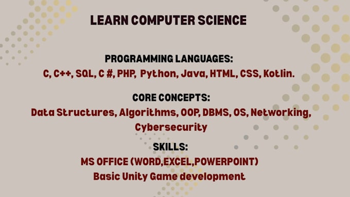 teach you high level programming languages