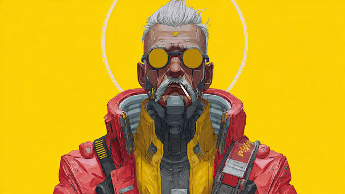 make a cyberpunk character art