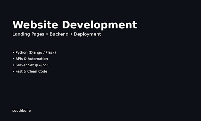 build a modern website or landing page with deployment