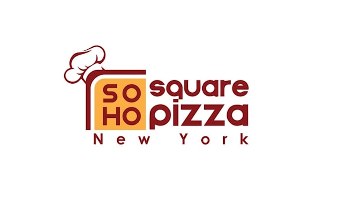 design soho square pizza logo