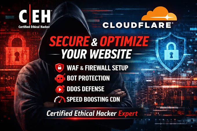 setup cloudflare security, waf, bot protection and speed optimization