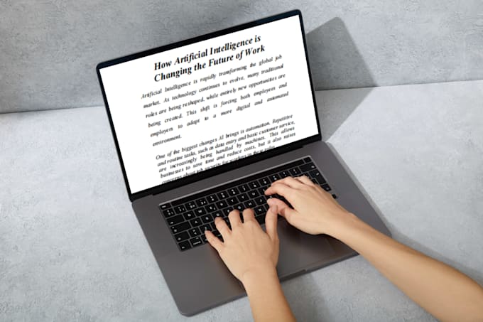 write high quality ai and technology articles