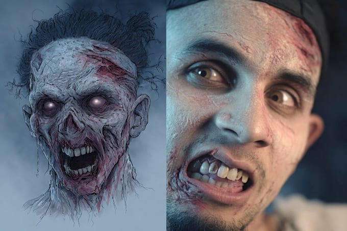 make a portrait become zombie