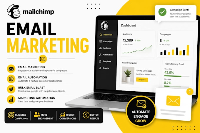 email marketing email automation bulk email blast mailchimp marketing automation