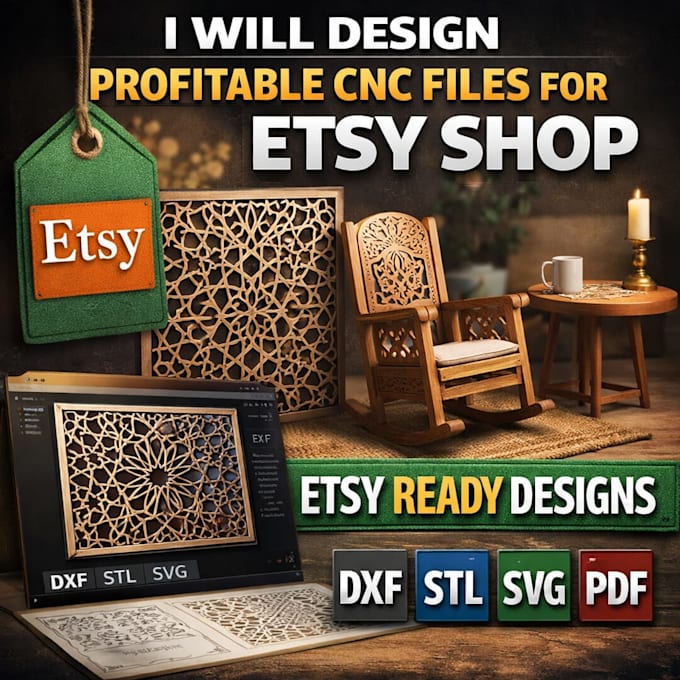 design profitable cnc files for your etsy shop
