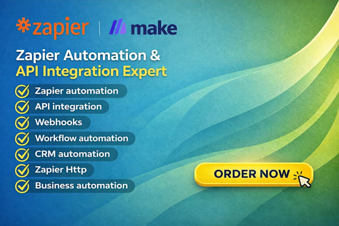 setup zapier and make integrations with API webhooks http and automation