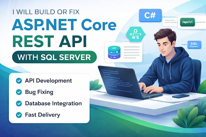 build or fix asp net core rest API with sql server