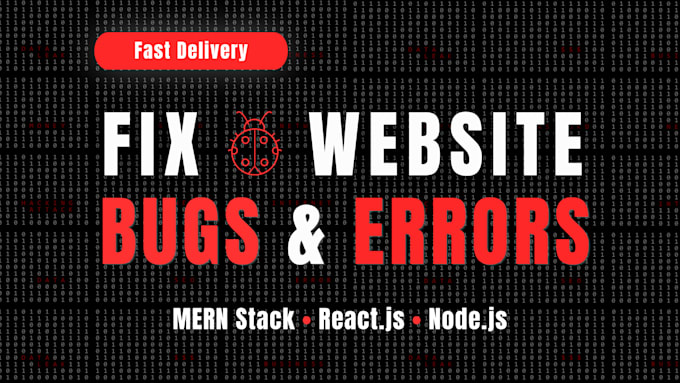 fix bugs in your react, next js, or node js web app fast