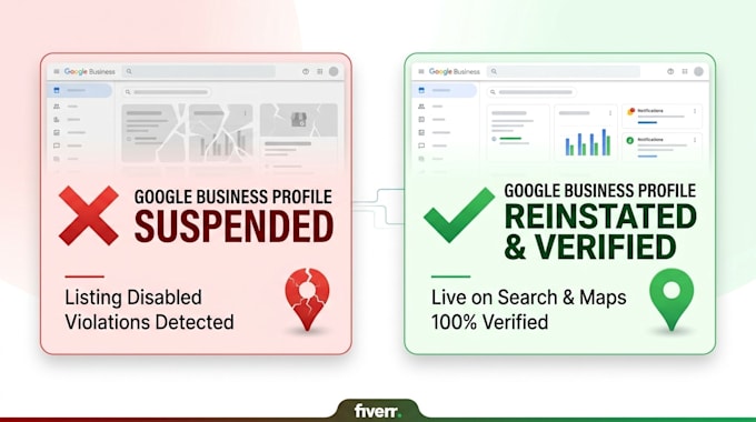 reinstate google my business suspended listing, gmb map