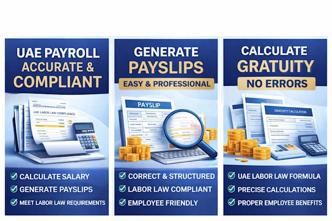 uae payroll processing and payslip generation with gratuity
