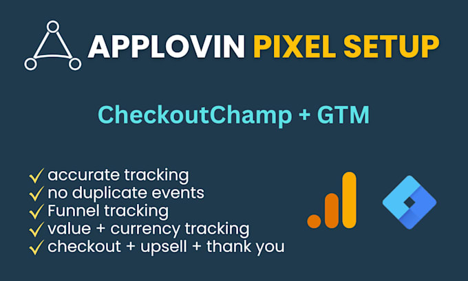 setup applovin axon pixel tracking in checkout champ using GTM