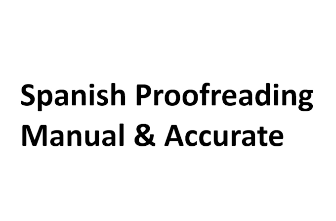 proofread and correct spanish texts professionally