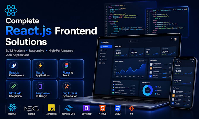 build react js frontend with nextjs and tailwind CSS