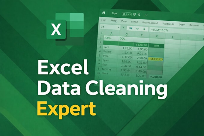 do excel data cleaning and formulas