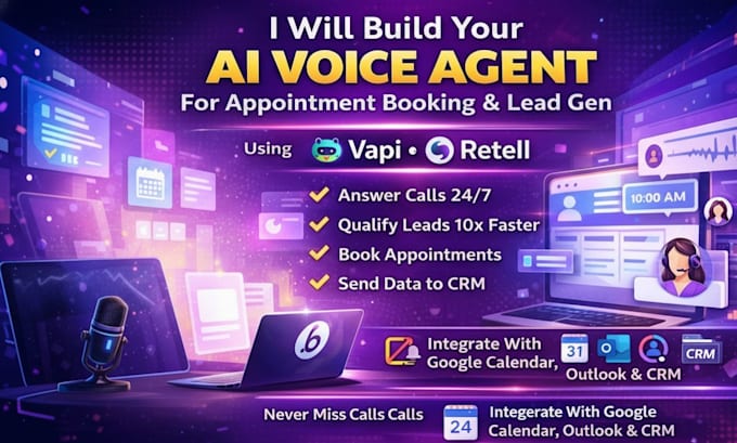 setup ai voice agent for appointment booking and lead gen using vapi, retell