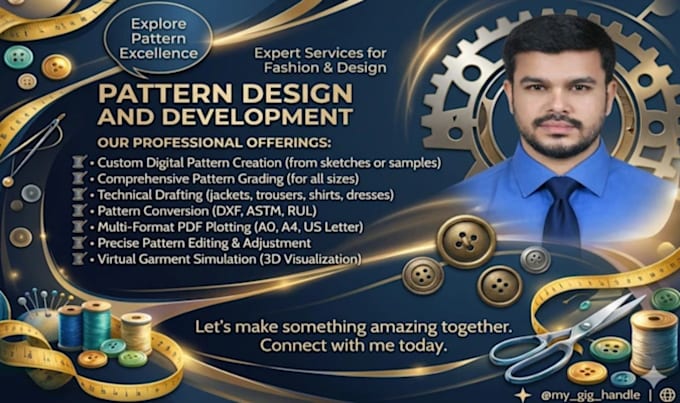 can do make sewing patterns,  grading, clo 3d designs,