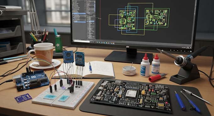 create pcb design, rf pcb layout, esp32, arduino and iot pcb