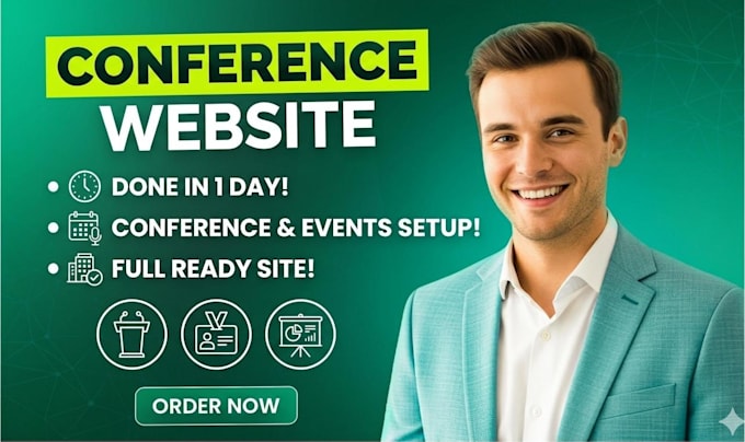 create a custom professional conference website in 1 day