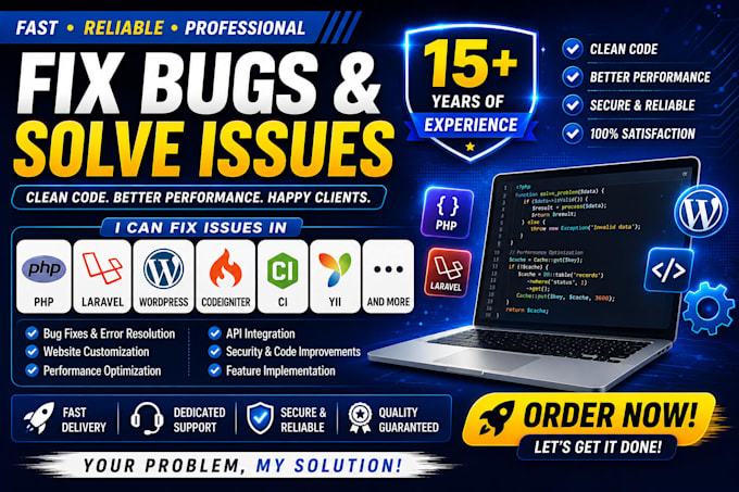 fix PHP, laravel, wordpress, email SMTP bugs fast