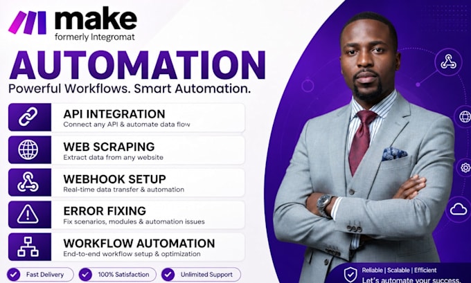 fix make com, made com automation, make com scenerio, zapier automation