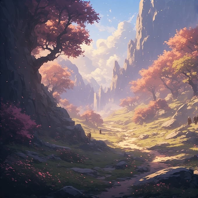 draw environment concept art, fantasy worlds