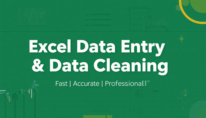 do fast and accurate data entry, excel data cleaning, and formatting