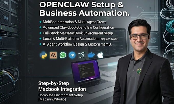 setup openclaw, clawdbot, moltbot with n8n on mac, vps