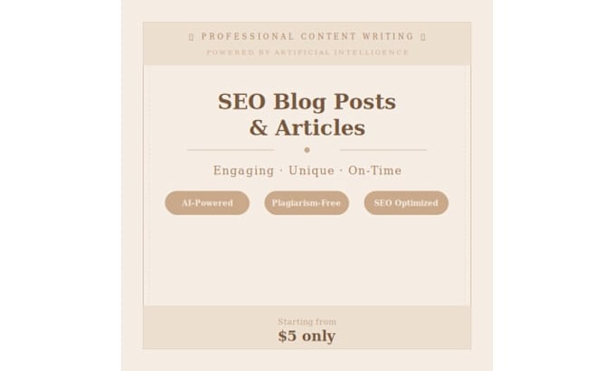 write SEO blog posts and articles using ai