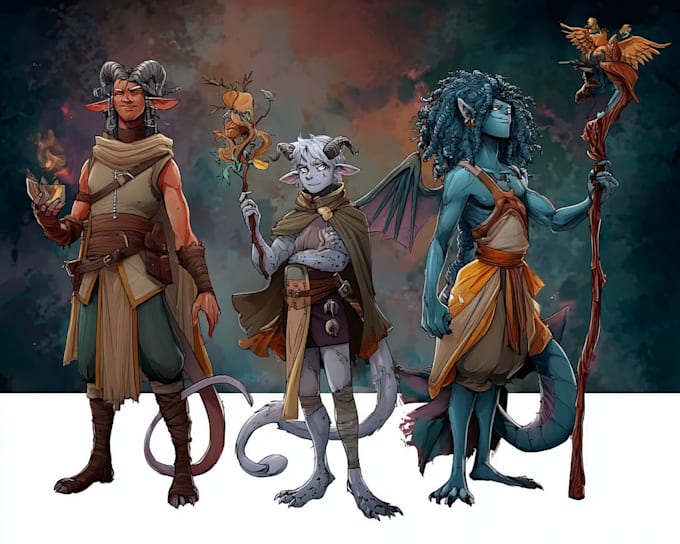 custom dnd character illustration