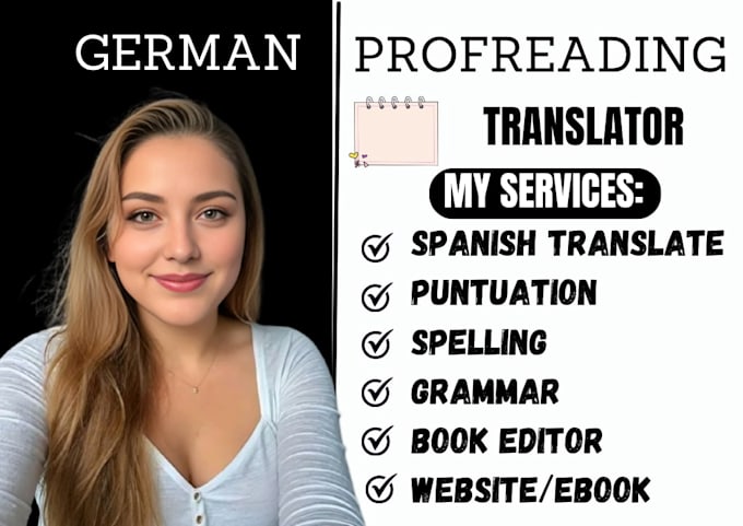 profread and german or english text novel, website, document and book editing