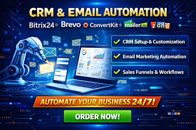 setup bitrix24 crm brevo convertkit mailerlite automation expert integration CRM