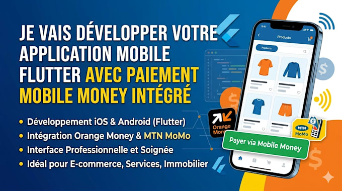 develop your flutter mobile app with integrated mobile money