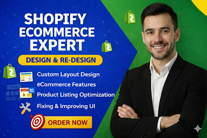 design shopify ecommerce store, layout, features, listings