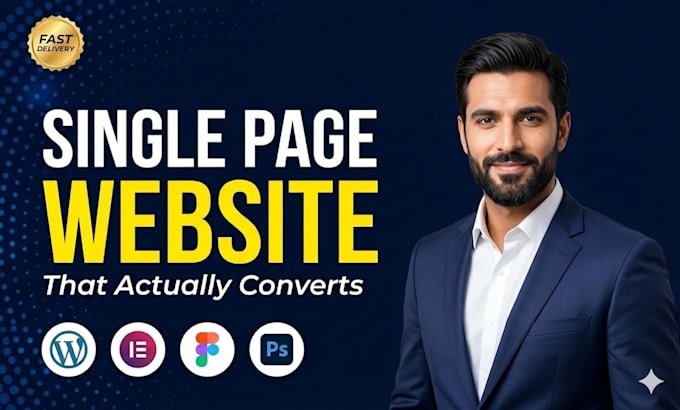 design a single page website or one page wordpress website that converts