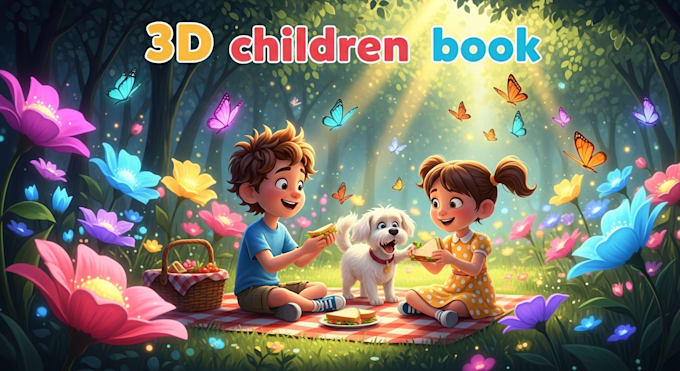 do 3d children book illustration