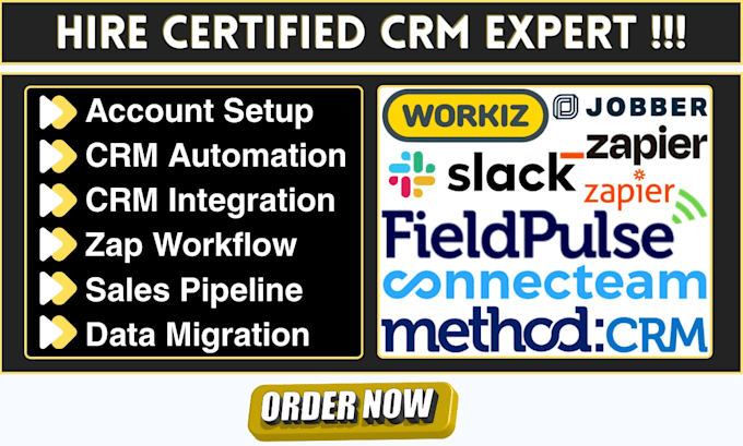 setup fieldpulse method crm automation workiz jobber connecteam crm integration
